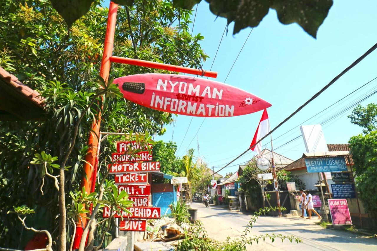Nyoman Guesthouse And Grill Lembongan Exterior foto